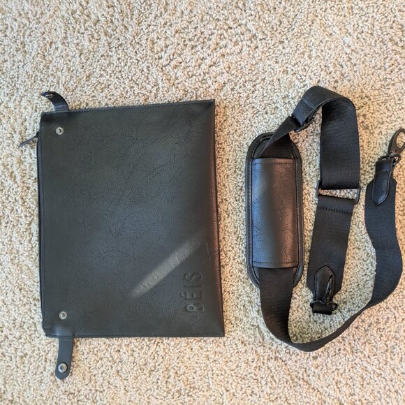 BEIS LARGE WORK TOTE BLACK - NWT Vegan Leather - Picture 4 of 7